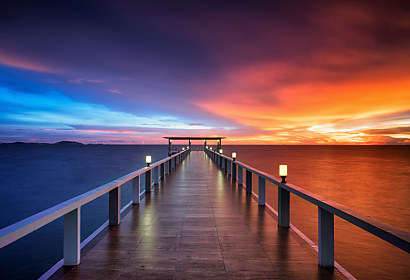 Fototapeta Boardwalk at sunset 24795